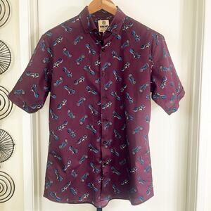 Trend F/X Fusion Mens Modern Fit Biker Shirt - Purple Motorcycles, Size L